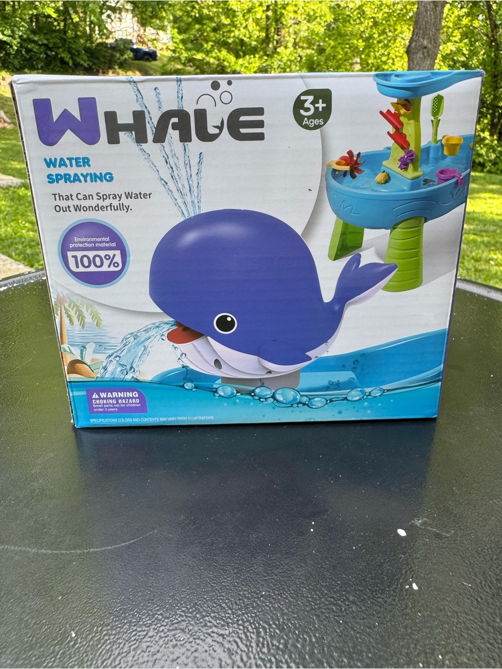 Whale Water Spraying Bath Toy USB Rechargeable Plastic Blue/White Ages 3+